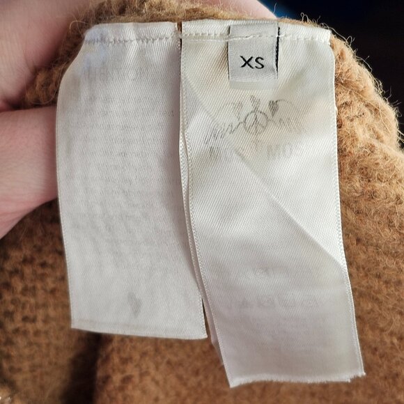 Mos Mosh Brown Metallic Embellished Pink Diamond Sweater Sz XS - Picture 6 of 7